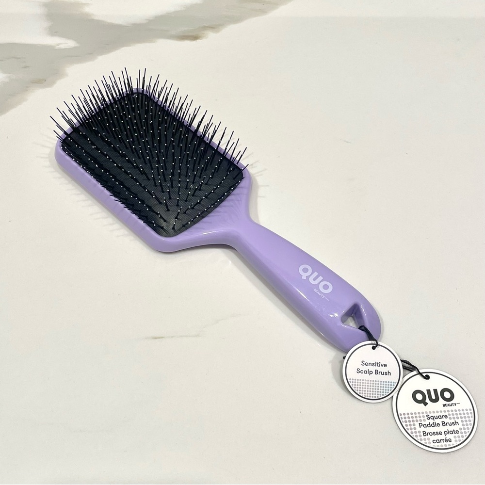 NEW Quo Beauty Sensitive Scalp Square Paddle Hair Brush